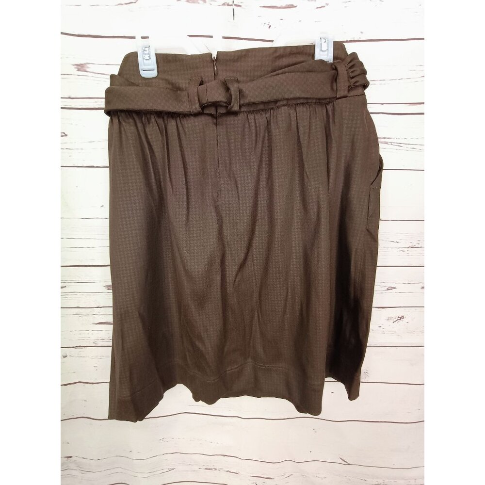 Sharagano Womens Brown‎ A-Line Skirt Size 14 Polyester/Rayon/Spandex